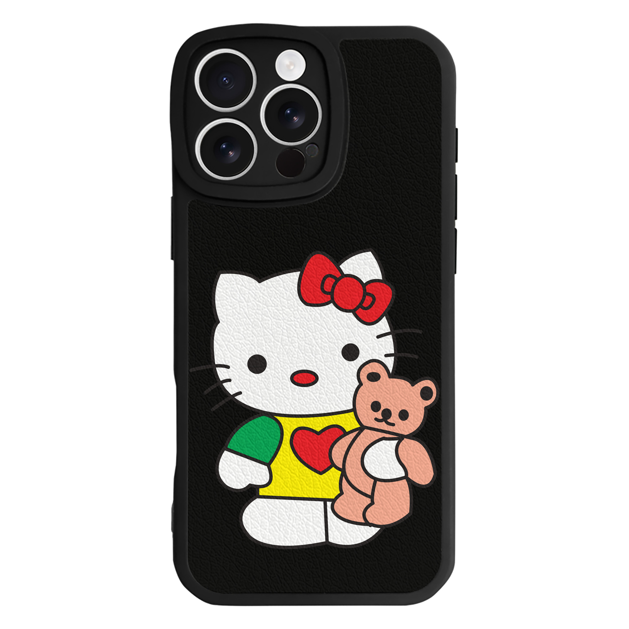 （画像用） Hello Kitty ハローキティ 【iPhone 16シリーズ対応】シリコンスマホケース（レザー調） 材質：シリコン
